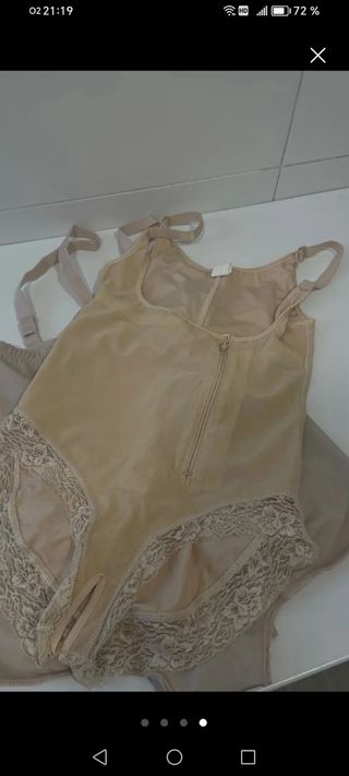 Faja abdominal reductora beige