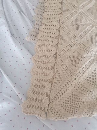 Colcha gamchillo hecha a mano