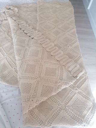 Colcha gamchillo hecha a mano