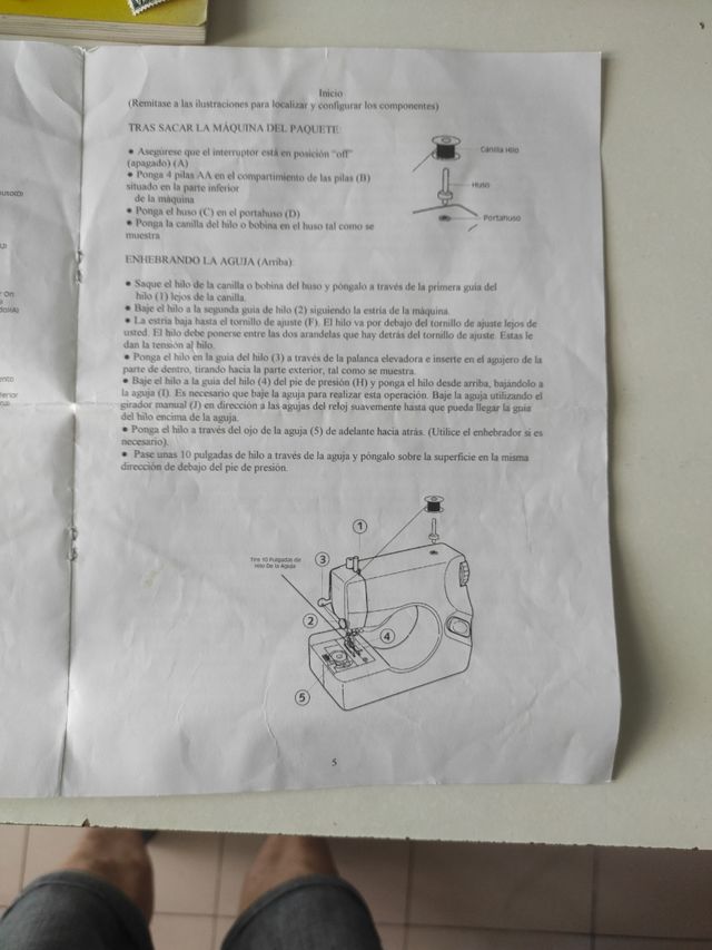 Máquina de Coser Doble Punto Portátil