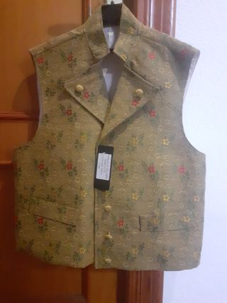 Chaleco fallero con etiqueta Borras seda talla 48