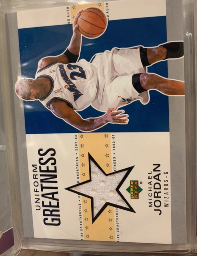 Carta Upper deck Michael Jordan Wizards Jersey