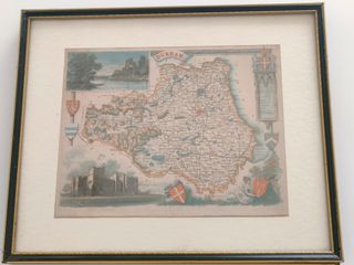 Cuadro lámina condado Durham England Inglaterra