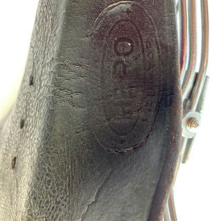Sella monoposto in pelle nera bici d'epoca
