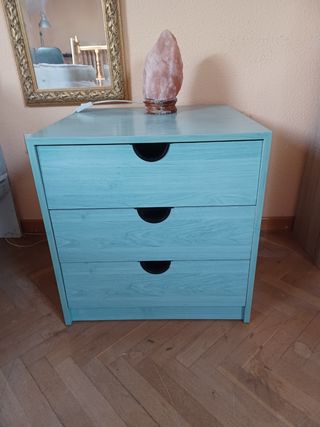 Cómoda 3 cajones - azul turquesa