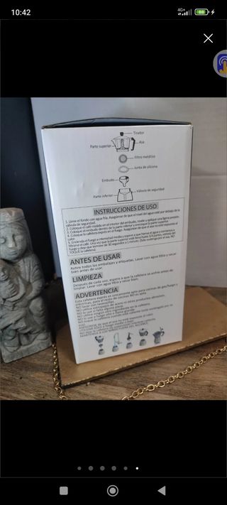 Cafetera 300ml color azul ergonómica NUEVO