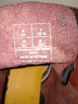 Botas Dr. Martens AirWair Mujer T39 rojas