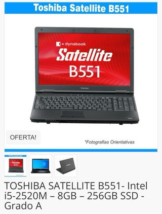 Portátil Toshiba - Negro