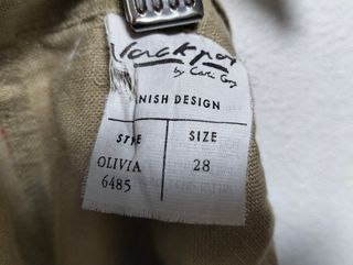 Pantalón lino beige