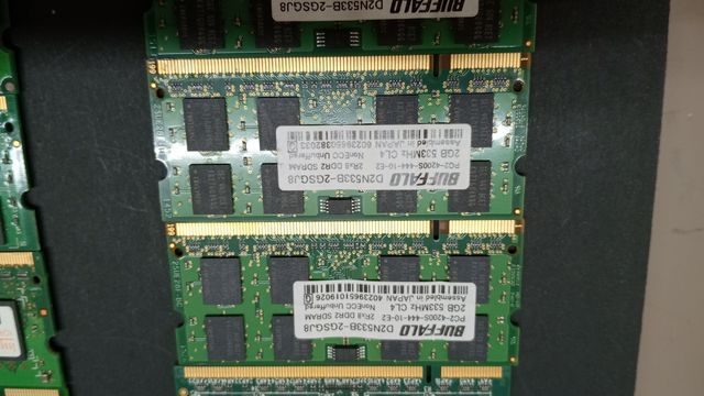 Lote RAM para Laptop DDR2 - 10 módulos