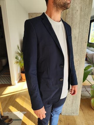 Traje azul Zara