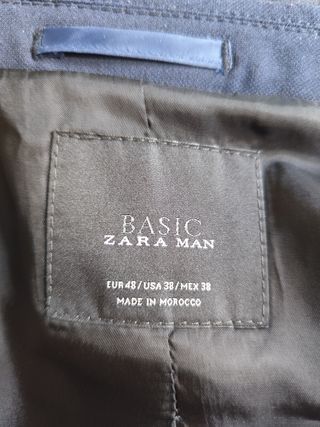 Traje azul Zara