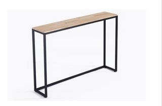 Mesa consola industrial madera roble