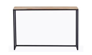 Mesa consola industrial madera roble