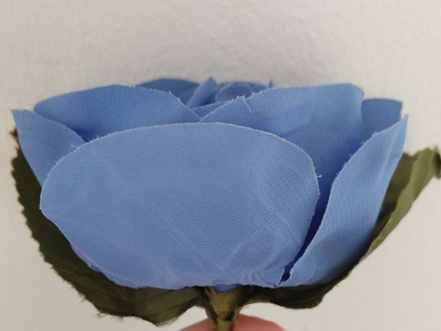 Flor celeste de flamenca modelo rosa