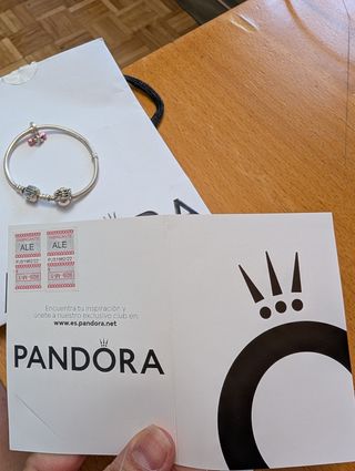 Pulsera de Pandora con dos charms.