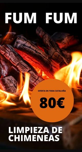 Limpieza chimeneas 80€ - Cataluña