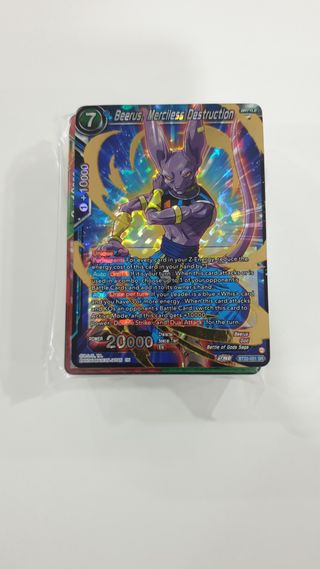 LOTTO di 100 carte Dragon Ball Super + 1 SPR