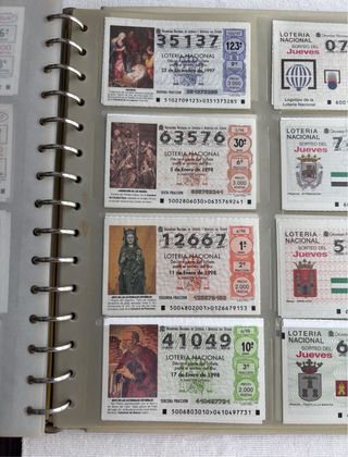 Albúm Décimos Lotería desde 1994 hasta 1998  