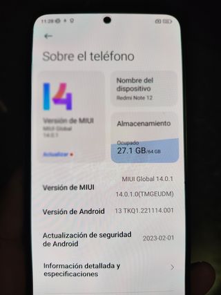 Xiaomi Redmi Note 12 64GB - Negro