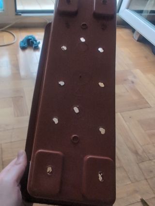 Macetero rectangular de plastico con plato