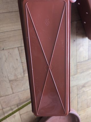 Macetero rectangular de plastico con plato