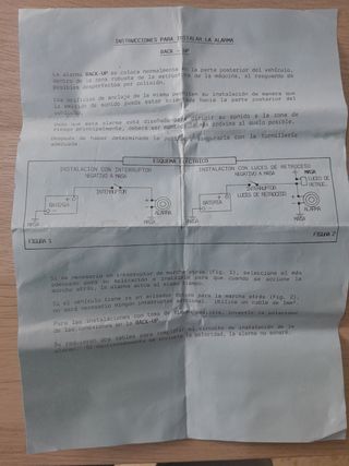 Avisador acustico marcha atrás