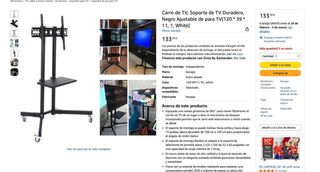 Carro de TV móvil, soporte para pantalla 32-65*