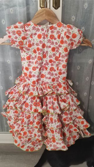 Traje Flamenca niña talla 2 - Amarillo