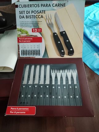 Cubertería Carne - 12 piezas De acero inoxidable