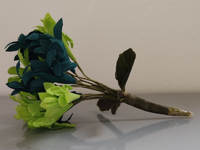 Ramillete flores flamenca verdes