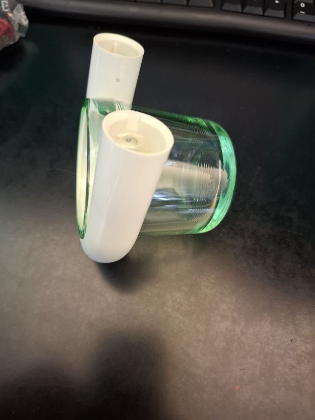 Portaspazzolino a parete Hewi vetro verde