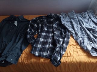 3 camisas: XL, XL, XXL - Negro, Azul