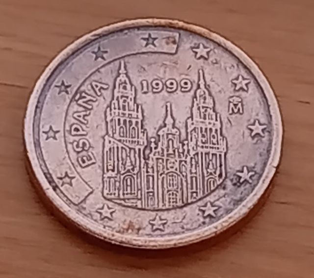 1 Céntimo de € España año 1999 Exceso de Material