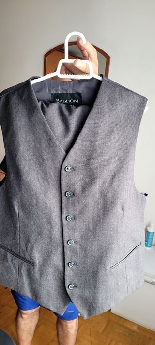 Traje gris BAGLIONI UOMO complemento, 3 piezas.