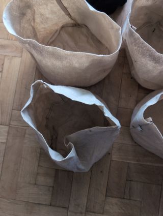 6 macetas de tela