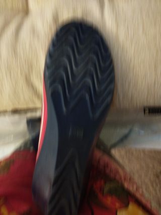 Botas agua azules rojas cuña