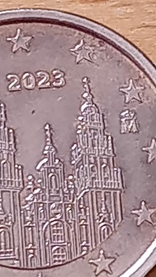 5 Céntimos de € España 2023 Exceso de Material