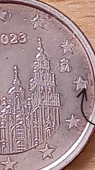 5 Céntimos de € España 2023 Exceso de Material