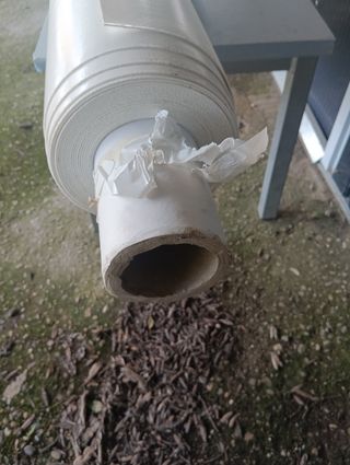 Rollo liner piscina blanco-gris