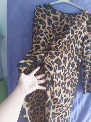 Bluson largo de leopardo