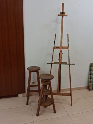 Caballete de madera noble con cremallera. Tengo 6.