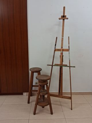 Caballete de madera noble con cremallera. Tengo 6.