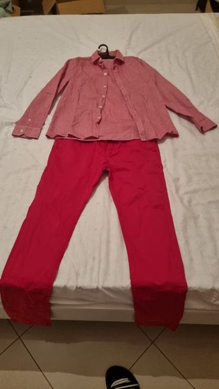 Completo rosso bimbo 14 anni