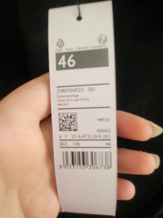 Cappotto Uomo Nero sisley Tg. 46