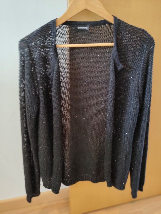 Chaqueta punto negra