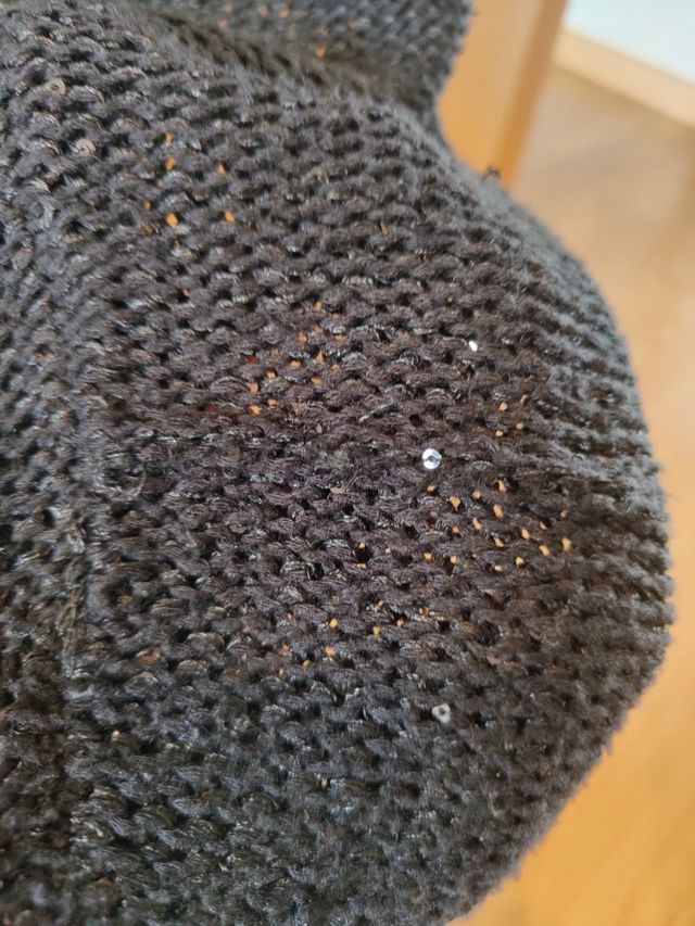 Chaqueta punto negra