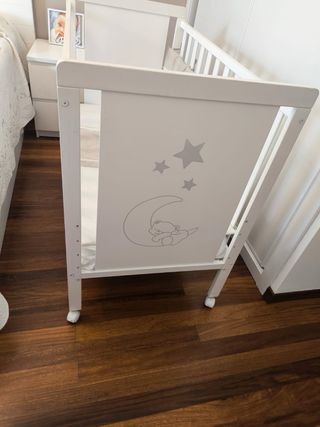 Cuna bebé - Blanca con estrellas