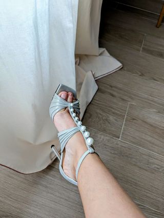 Jimmy Choo metallic suede sandals 