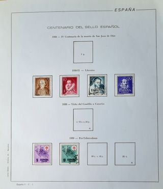 Album con sellos usados de España del 1950 al 1969